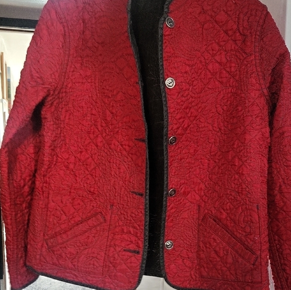Chico's Black Jacket with Red Interior - Picture 4 of 5